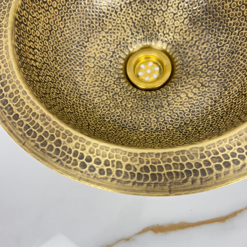 Brushed Brass bathroom Sink, Custom Made Modern Bowl Sink