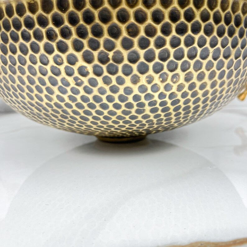 Handcrafted Hammered Drop-in Brass Bathroom Sink