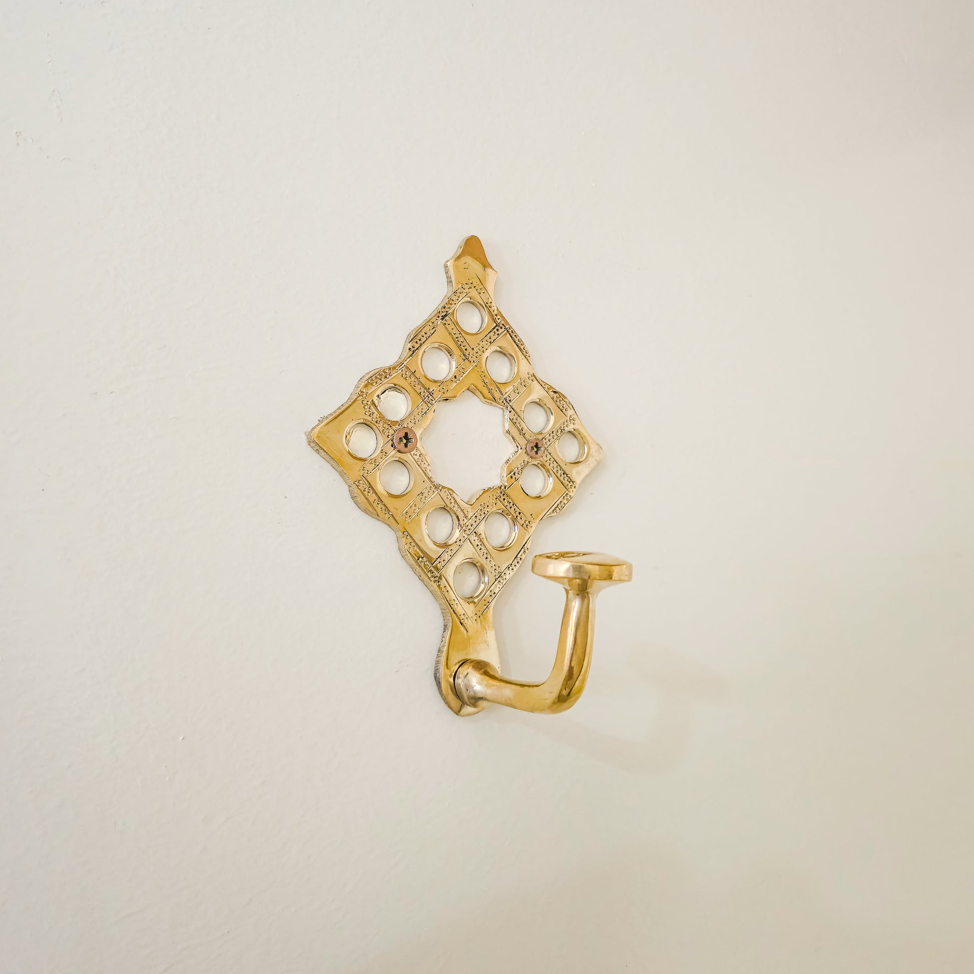 Set of 2 Heavy Duty Brass Hooks for Towels, Jackets, Robes | Bathroom Towel Hook Wall Mounted