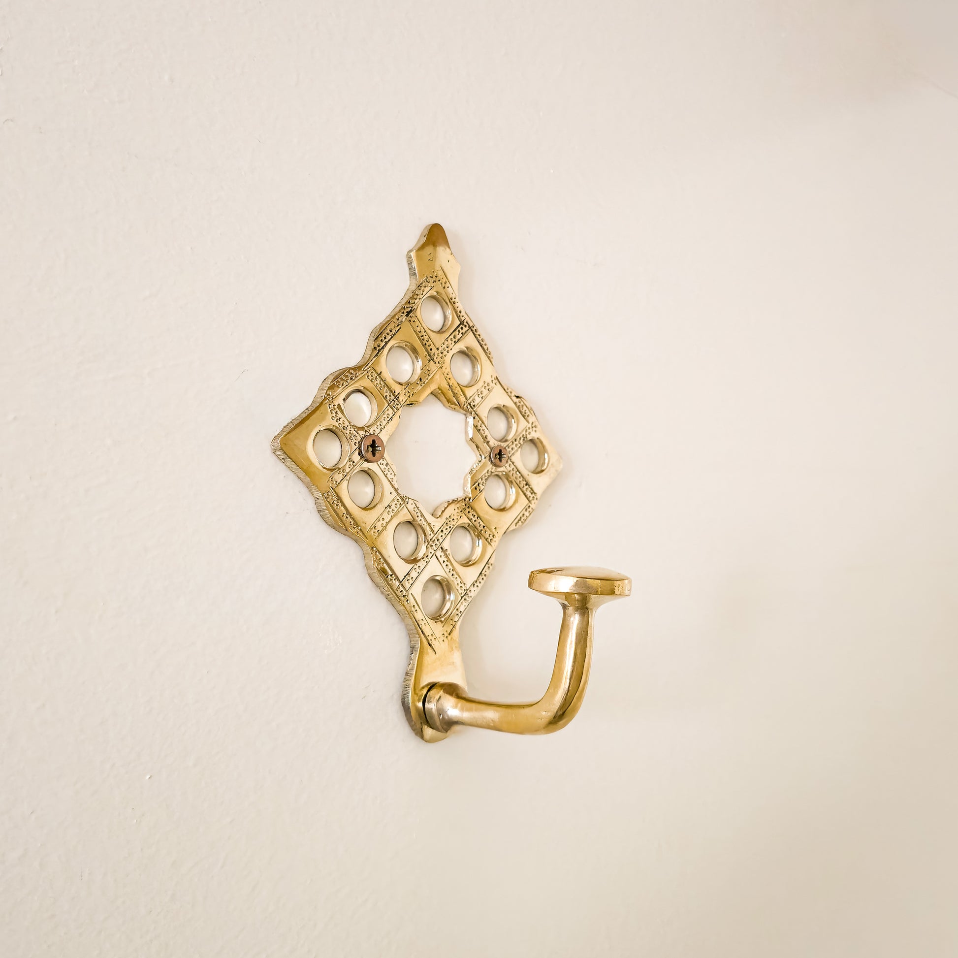 Set of 2 Heavy Duty Brass Hooks for Towels, Jackets, Robes | Bathroom Towel Hook Wall Mounted