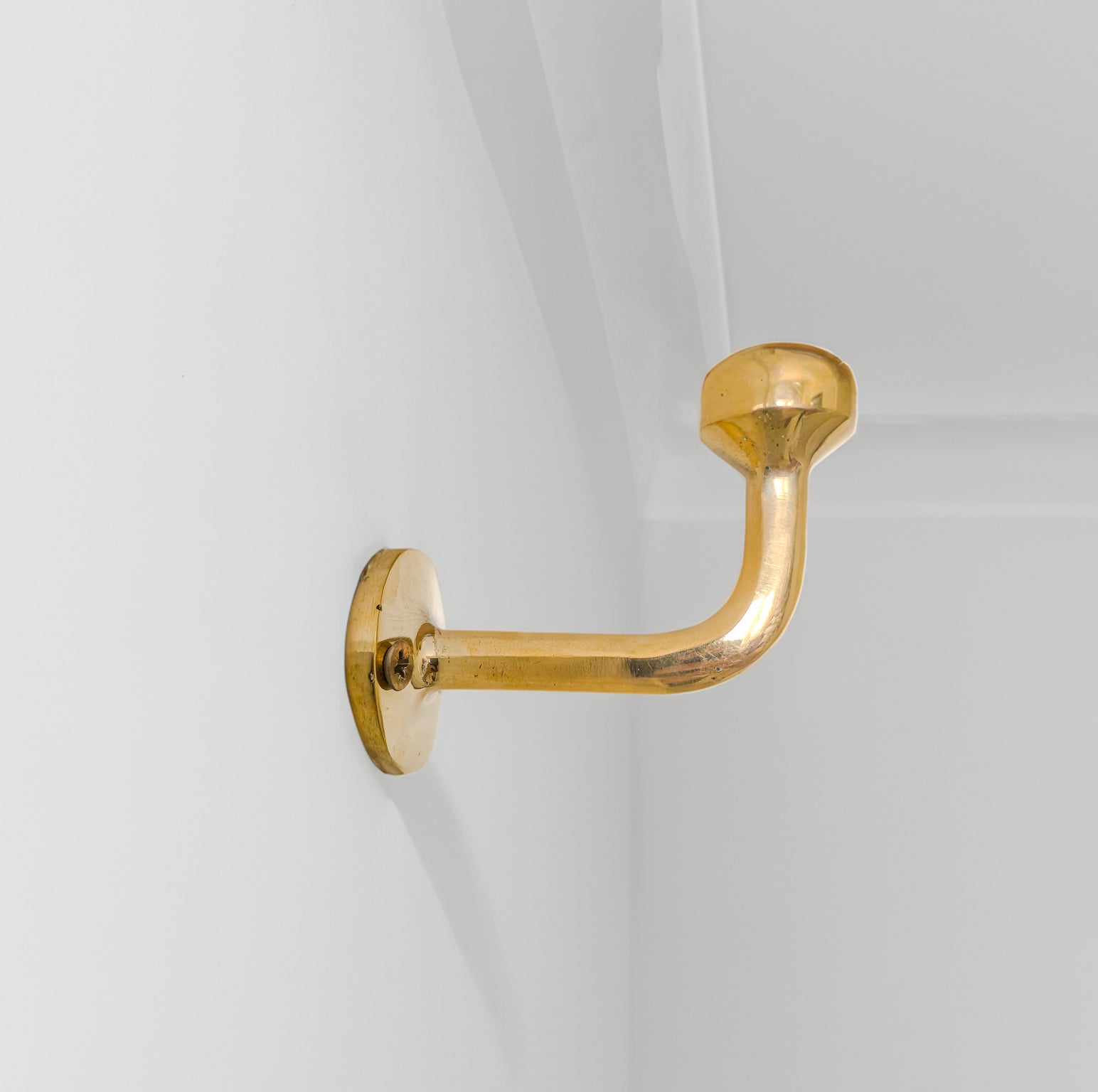 Set of 2 Unlacquered Brass Wall Hooks - Handmade Brass Hooks for Clothes - Handracfted Brass Bathroom Hooks