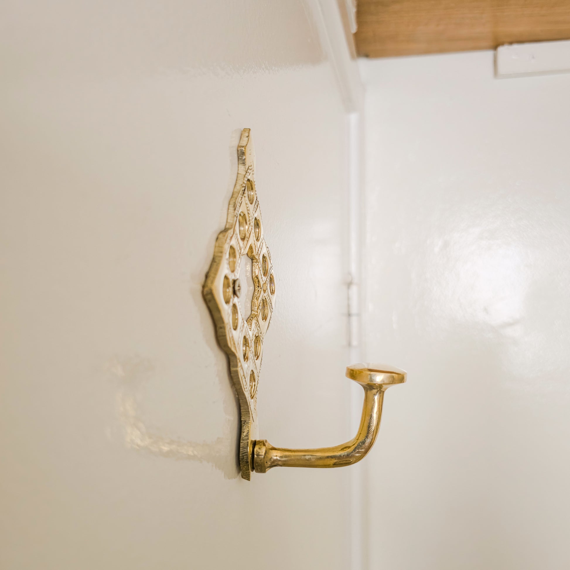 Set of 2 Heavy Duty Brass Hooks for Towels, Jackets, Robes | Bathroom Towel Hook Wall Mounted