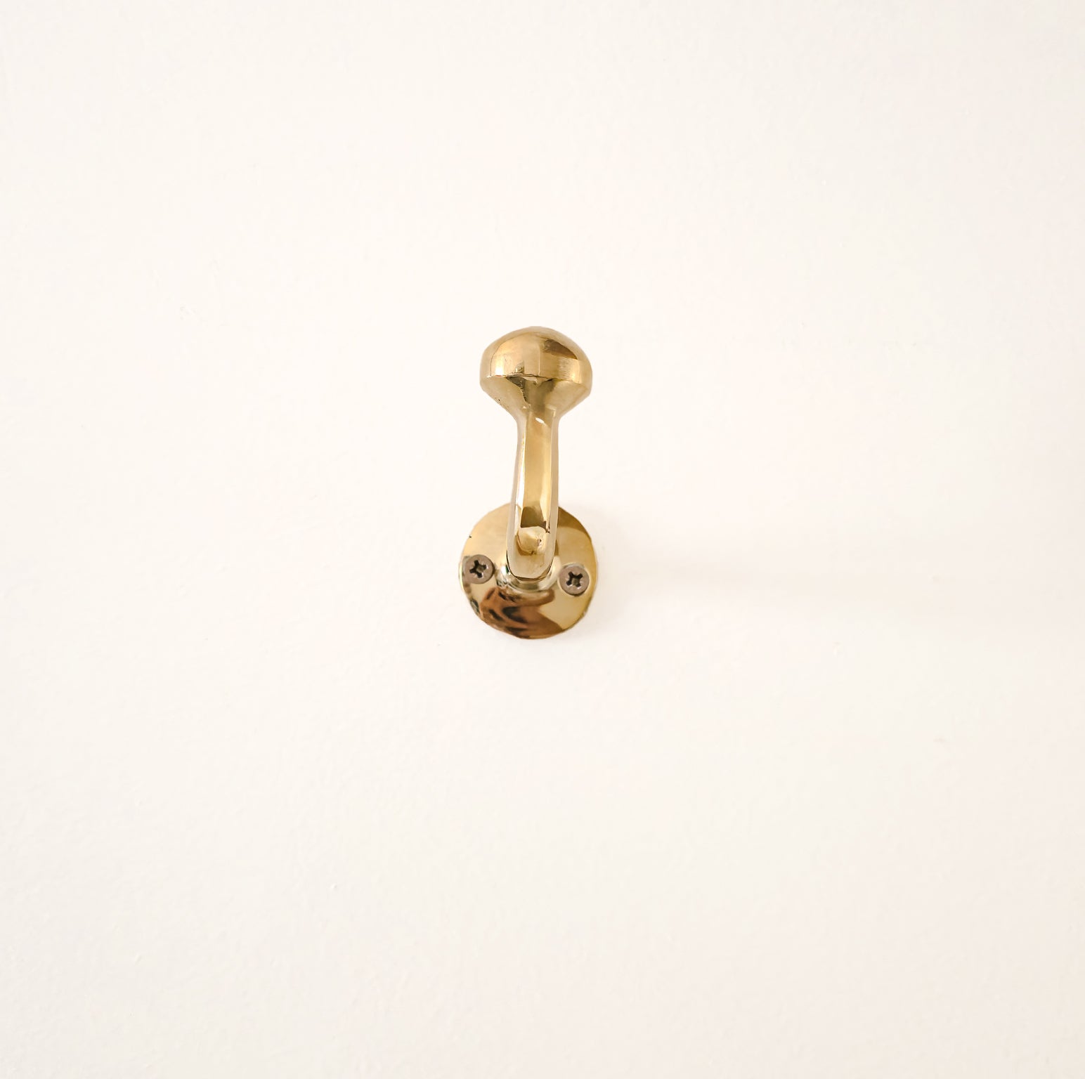 Set of 2 Unlacquered Brass Wall Hooks - Handmade Brass Hooks for Clothes - Handracfted Brass Bathroom Hooks