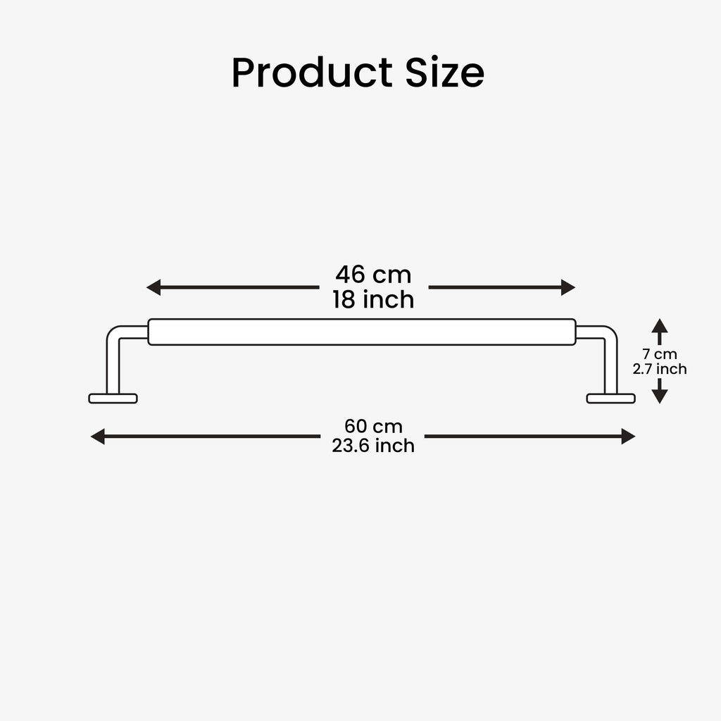 24 inch Handcrafted Unlacquered Brass Towel Bar for Bathroom Wall | Decorative Hand Hammered Gold Wall-Mounted Towel Rod