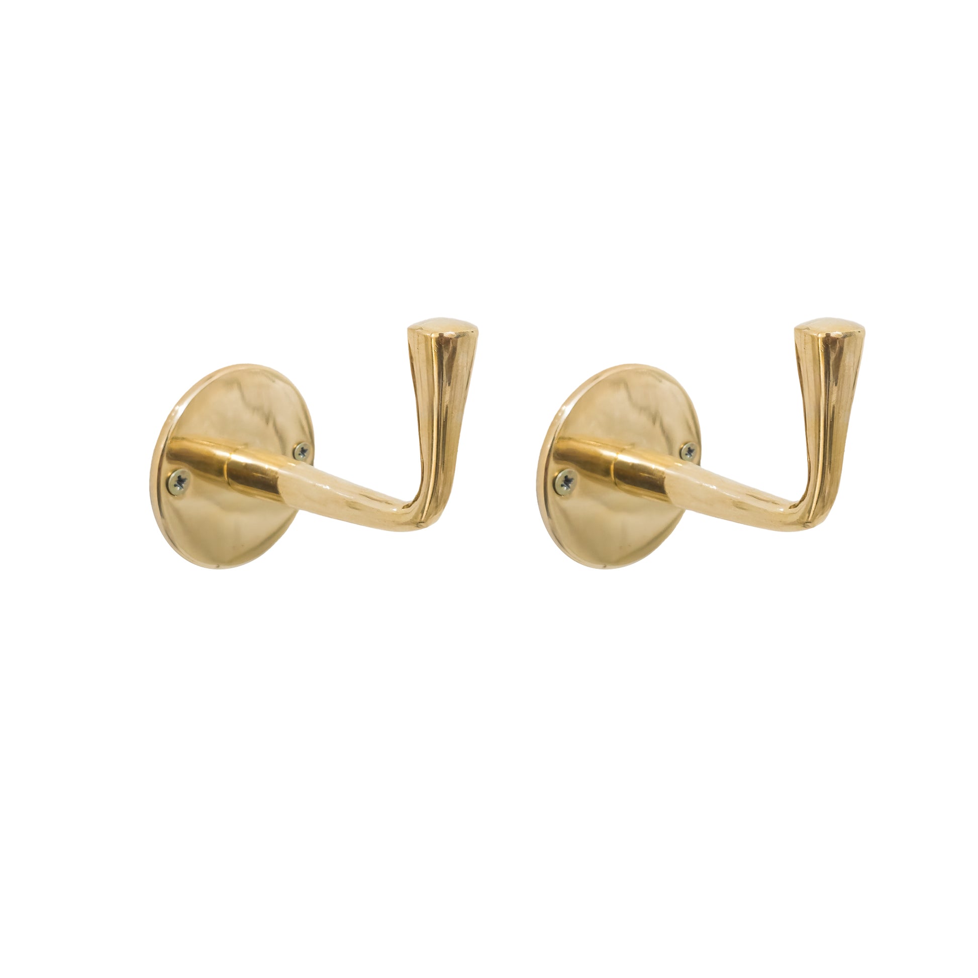 Set of 2 Brass Wall Hooks for Hanging - Handmade Decorative Coat Hanger